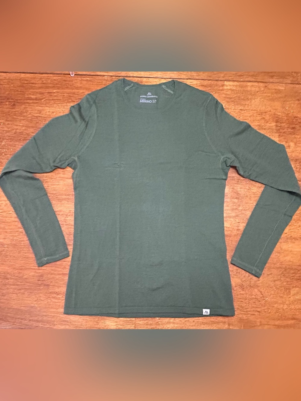 Merino Long Sleeve Crew Top — Forest Green